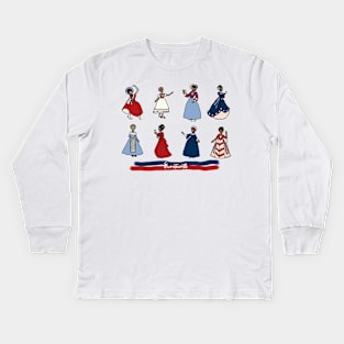 Juneteenth Ladies Kids Long Sleeve T-Shirt